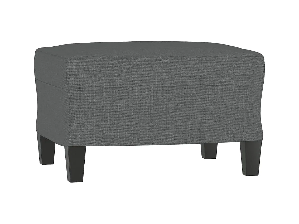 Set di divani 3 pezzi con cuscini in tessuto grigio scuro