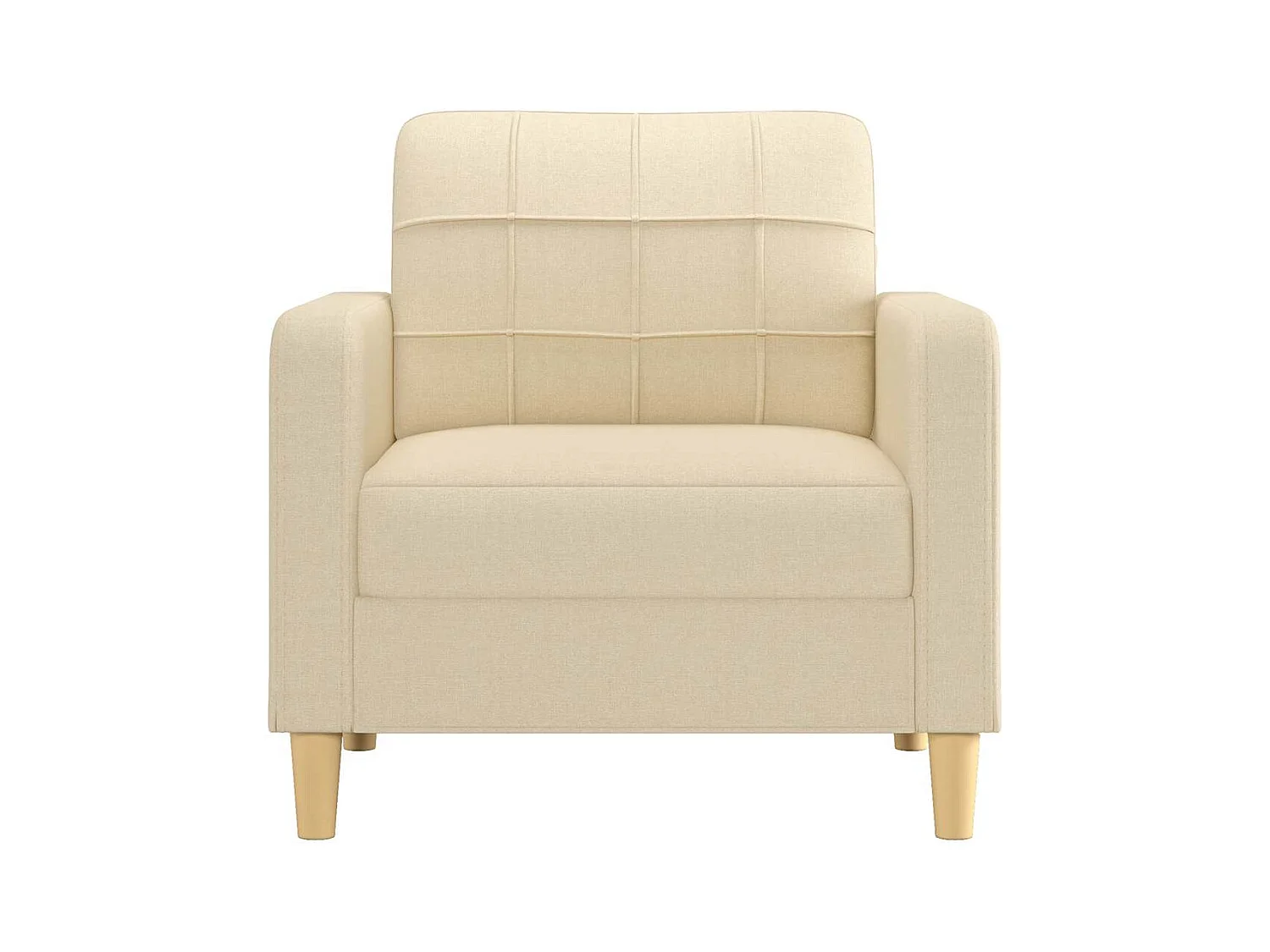 Crèmekleurige fauteuil 60 cm stof