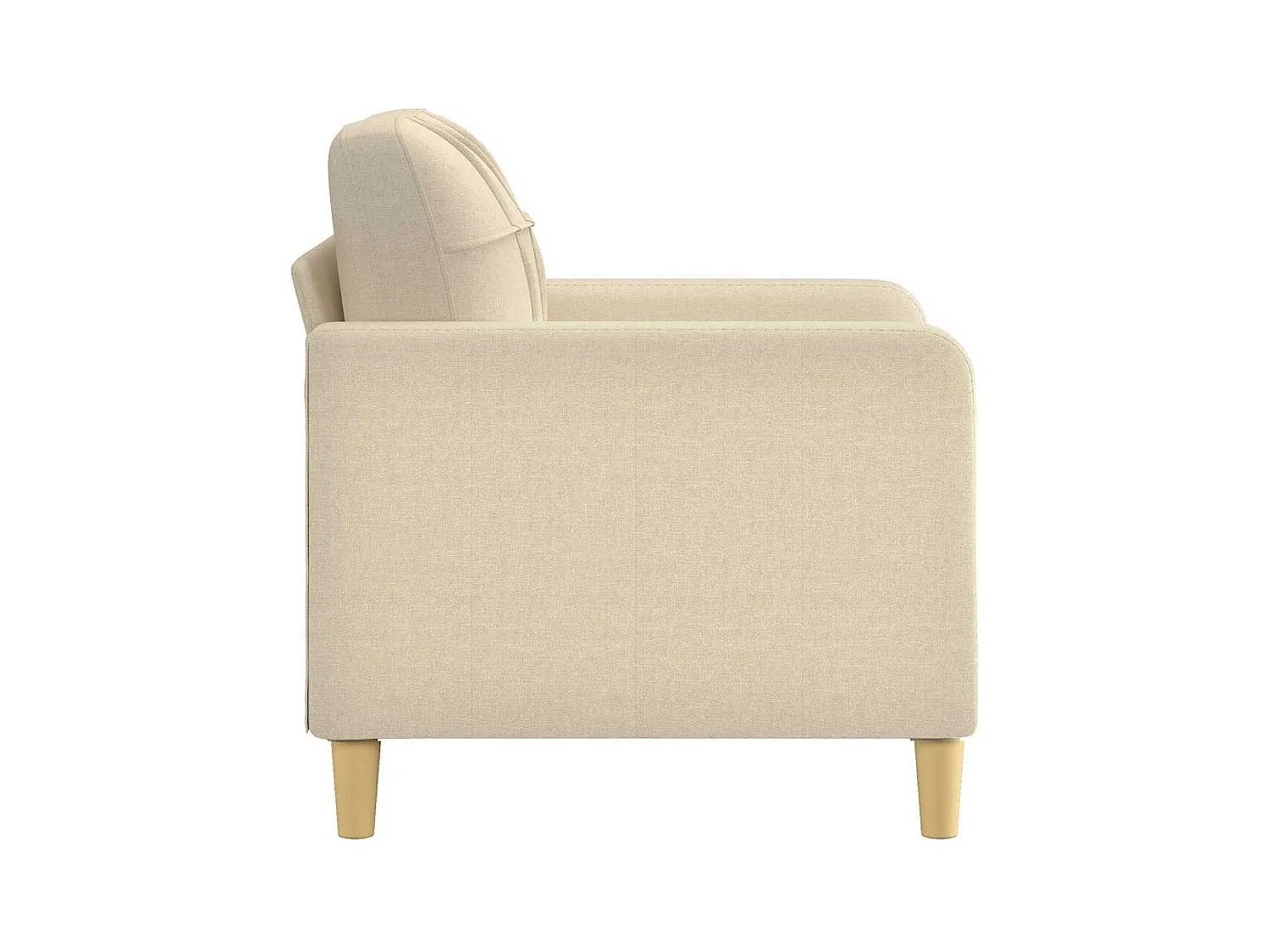 Crèmekleurige fauteuil 60 cm stof