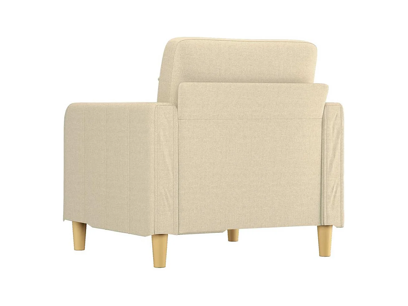 Crèmekleurige fauteuil 60 cm stof