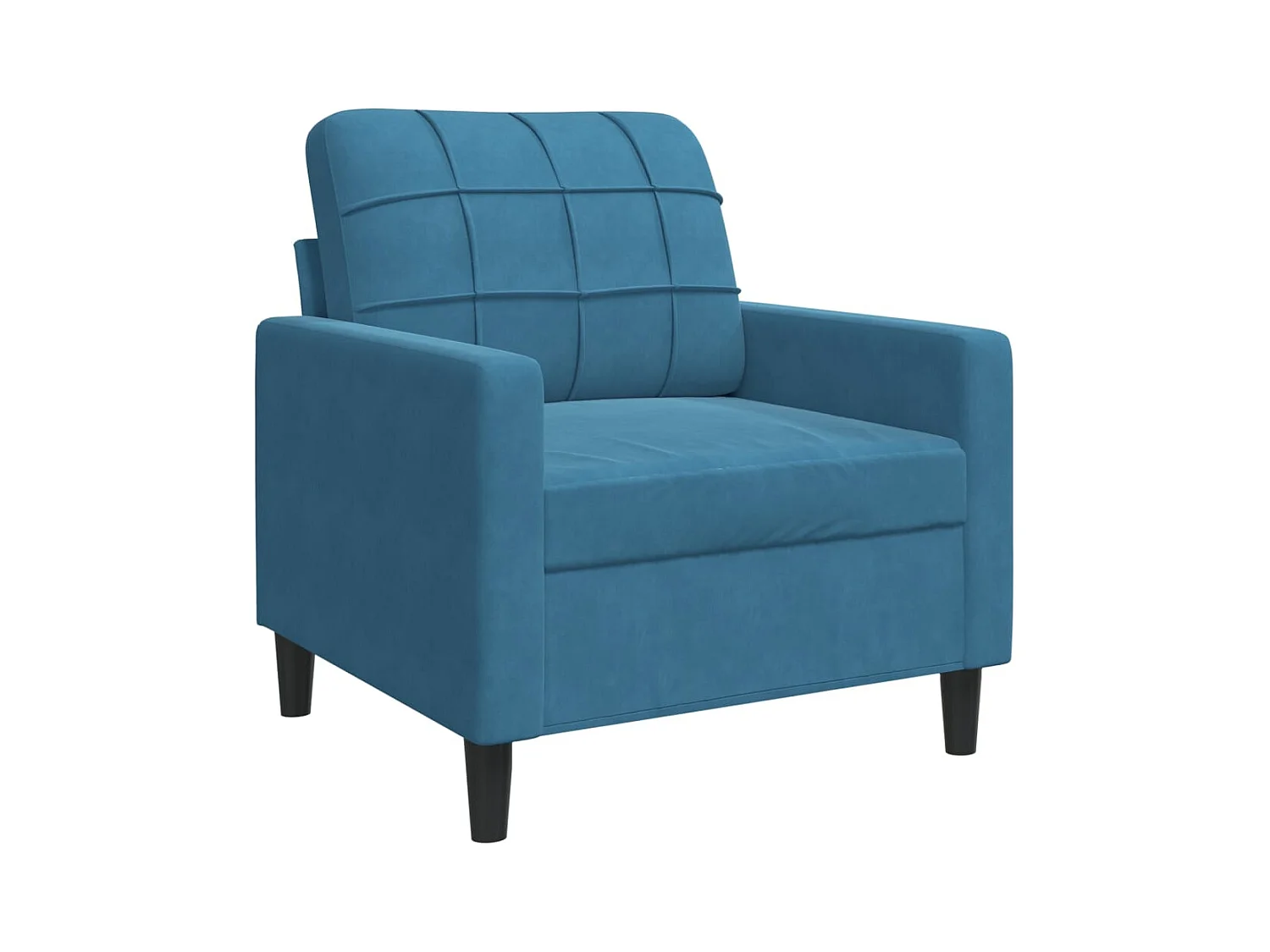 Blauer 60 cm Samtsessel