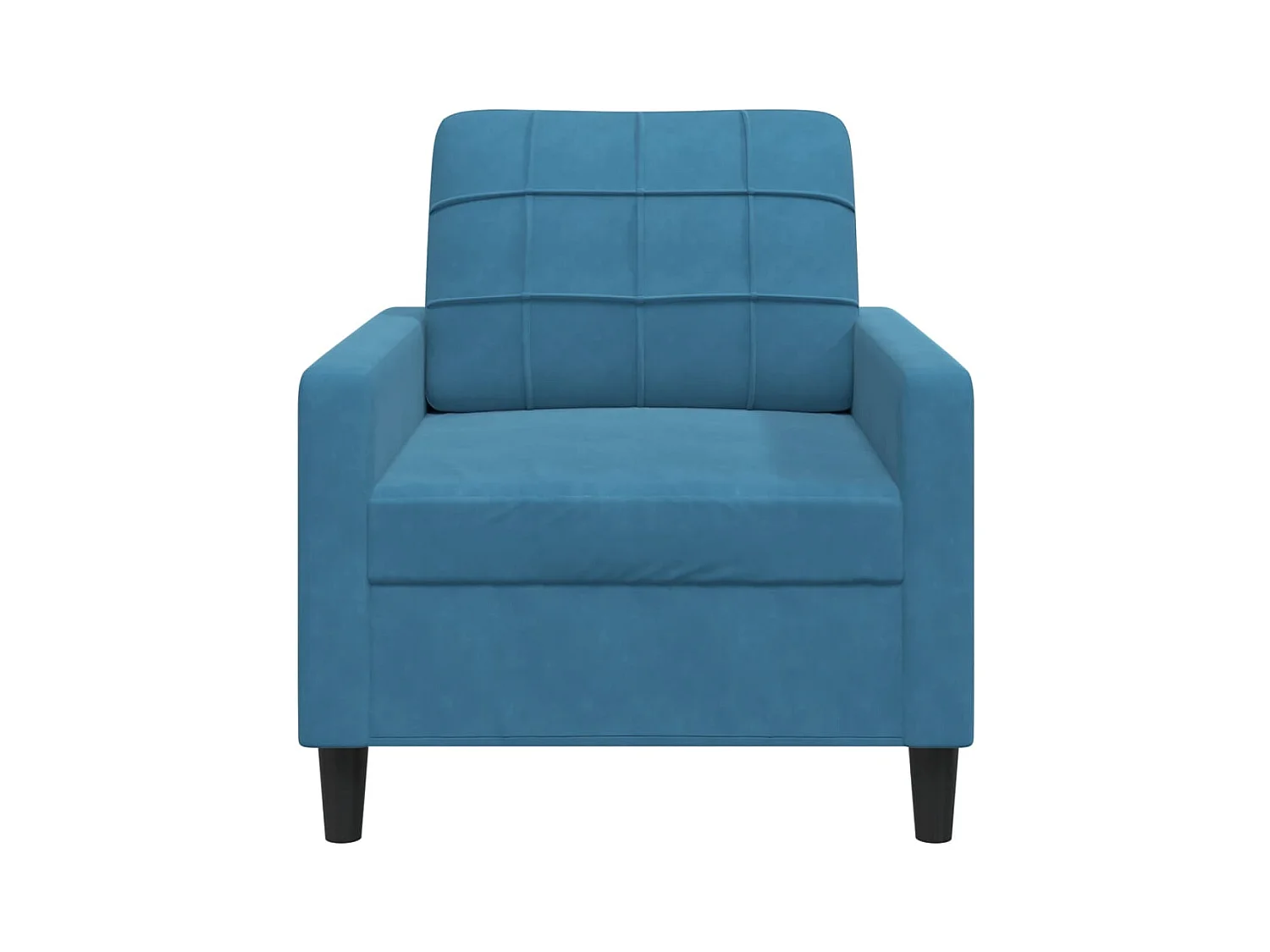 Blauer 60 cm Samtsessel