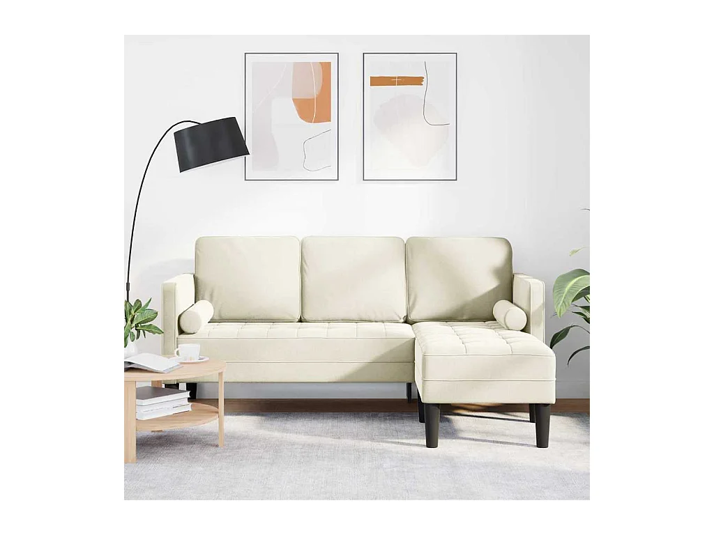 Ensemble de Canapés Crème 173 x 131 x 67 cm Velours