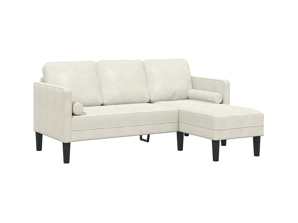 Ensemble de Canapés Crème 173 x 131 x 67 cm Velours