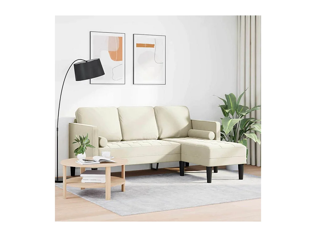 Ensemble de Canapés Crème 173 x 131 x 67 cm Velours