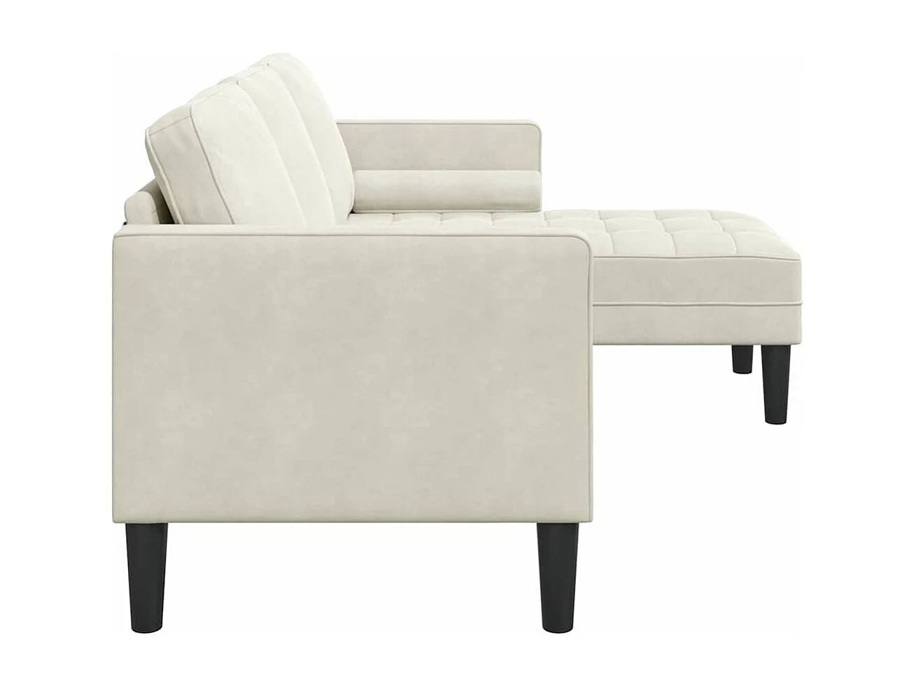 Crèmekleurige bankstel 173 x 131 x 67 cm fluweel