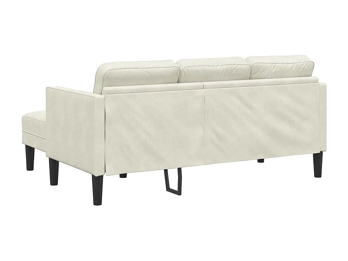 Crèmekleurige bankstel 173 x 131 x 67 cm fluweel