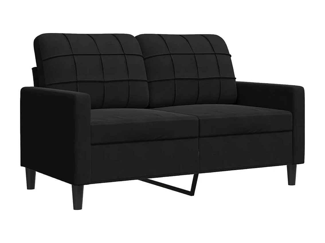 Conjunto de sofá de 3 piezas con cojines Terciopelo Negro