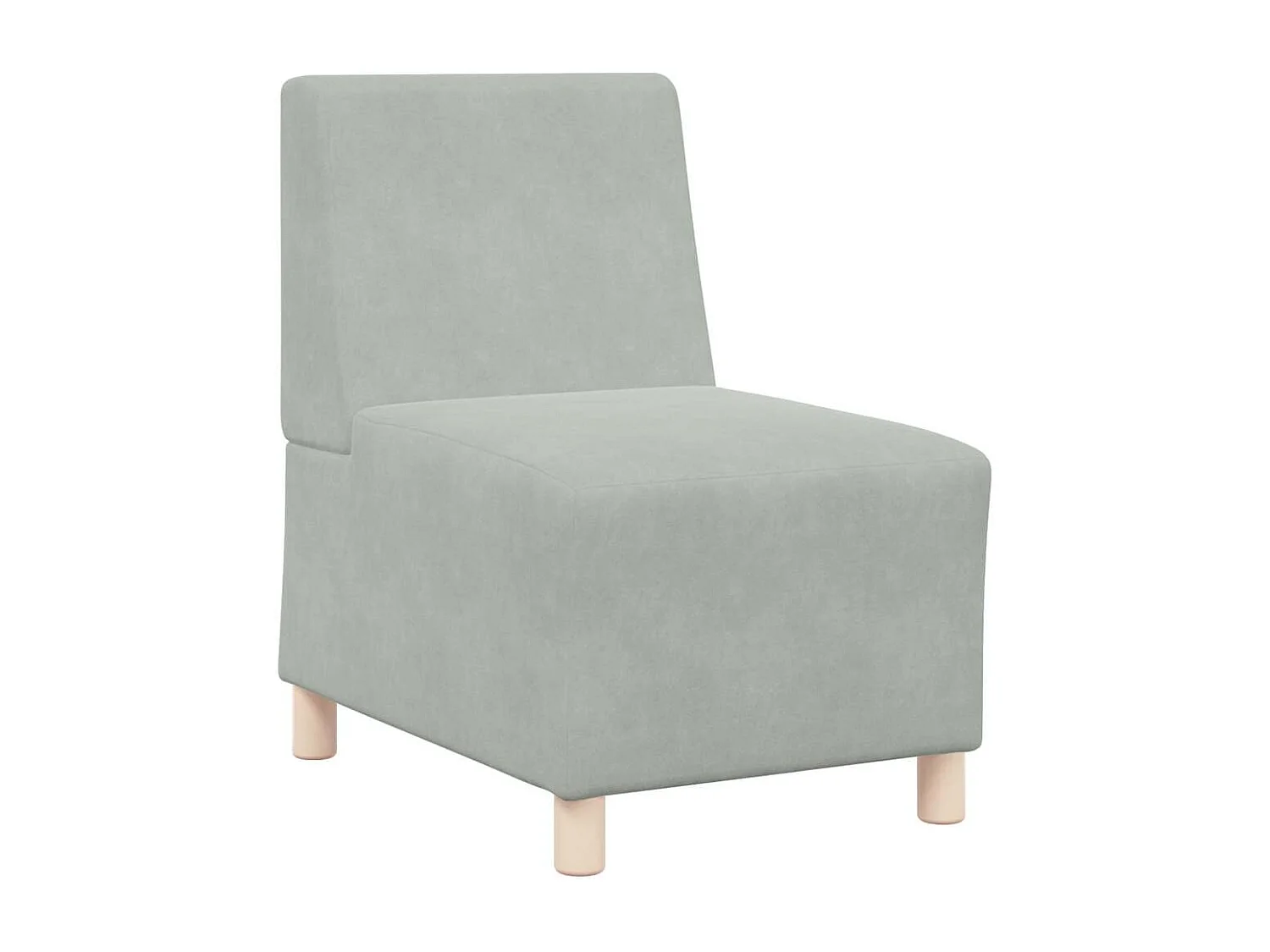 Unité de Sofa Modulaire Sans Accoudoirs 3 pcs Gris clair