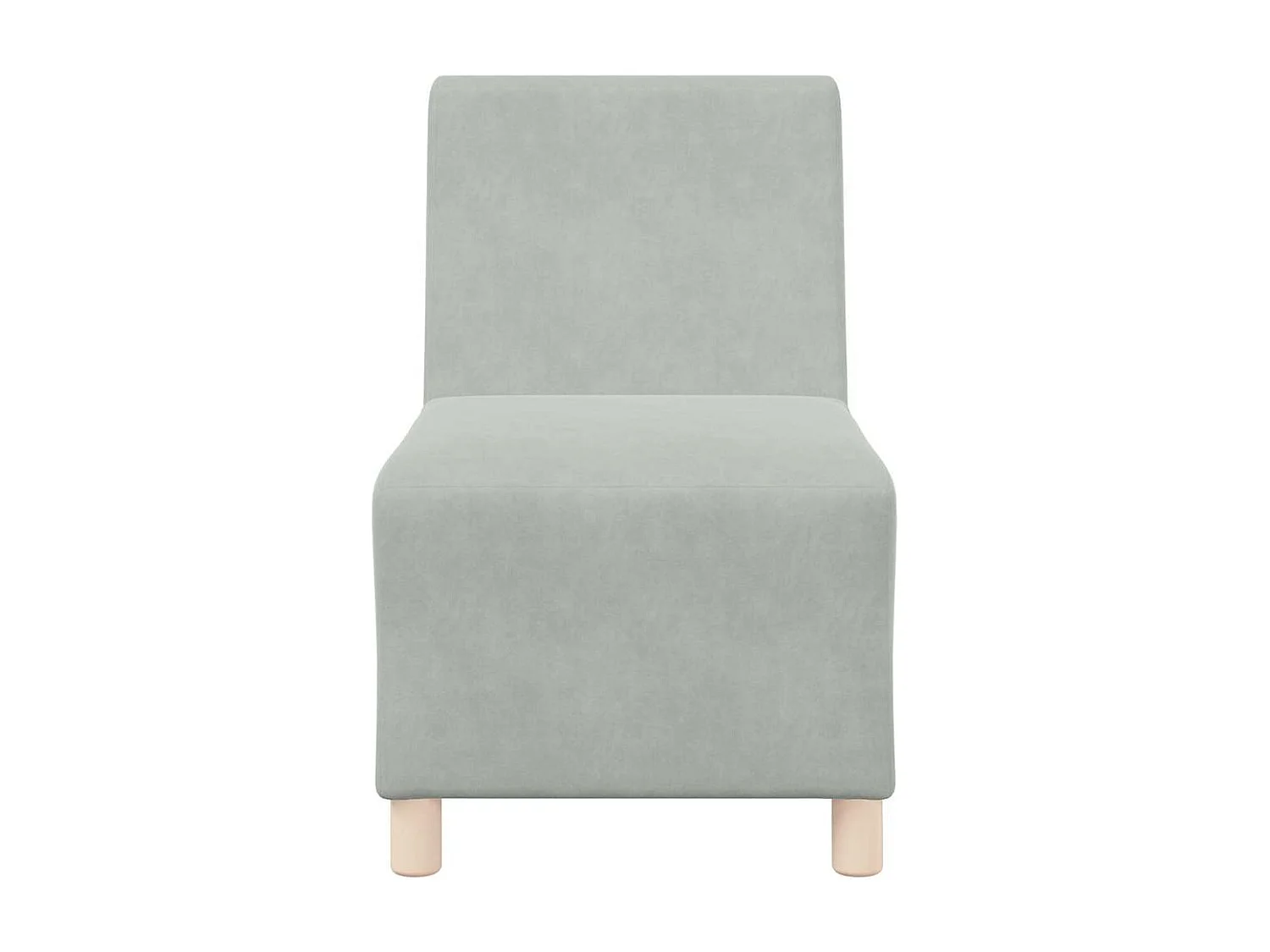 Unité de Sofa Modulaire Sans Accoudoirs 3 pcs Gris clair