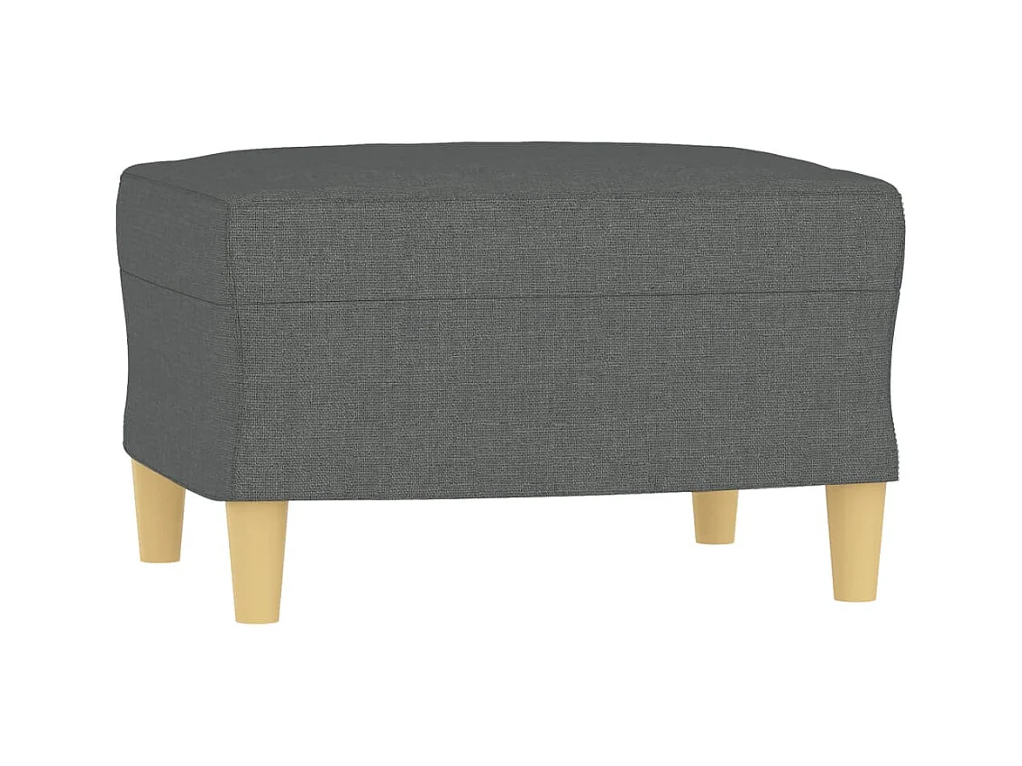 3-teiliges Sofaset mit Kissen, dunkelgrauer Stoff