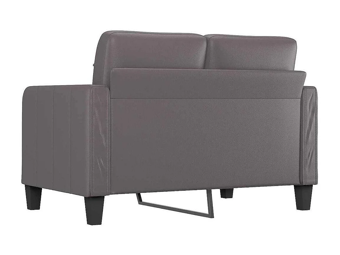 Divano 2 posti Grigio 120 cm Similpelle