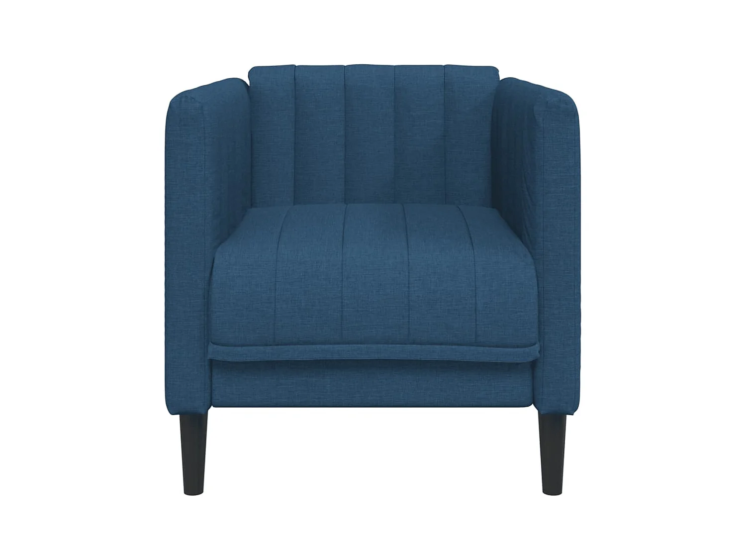 Blauwe stoffen fauteuil