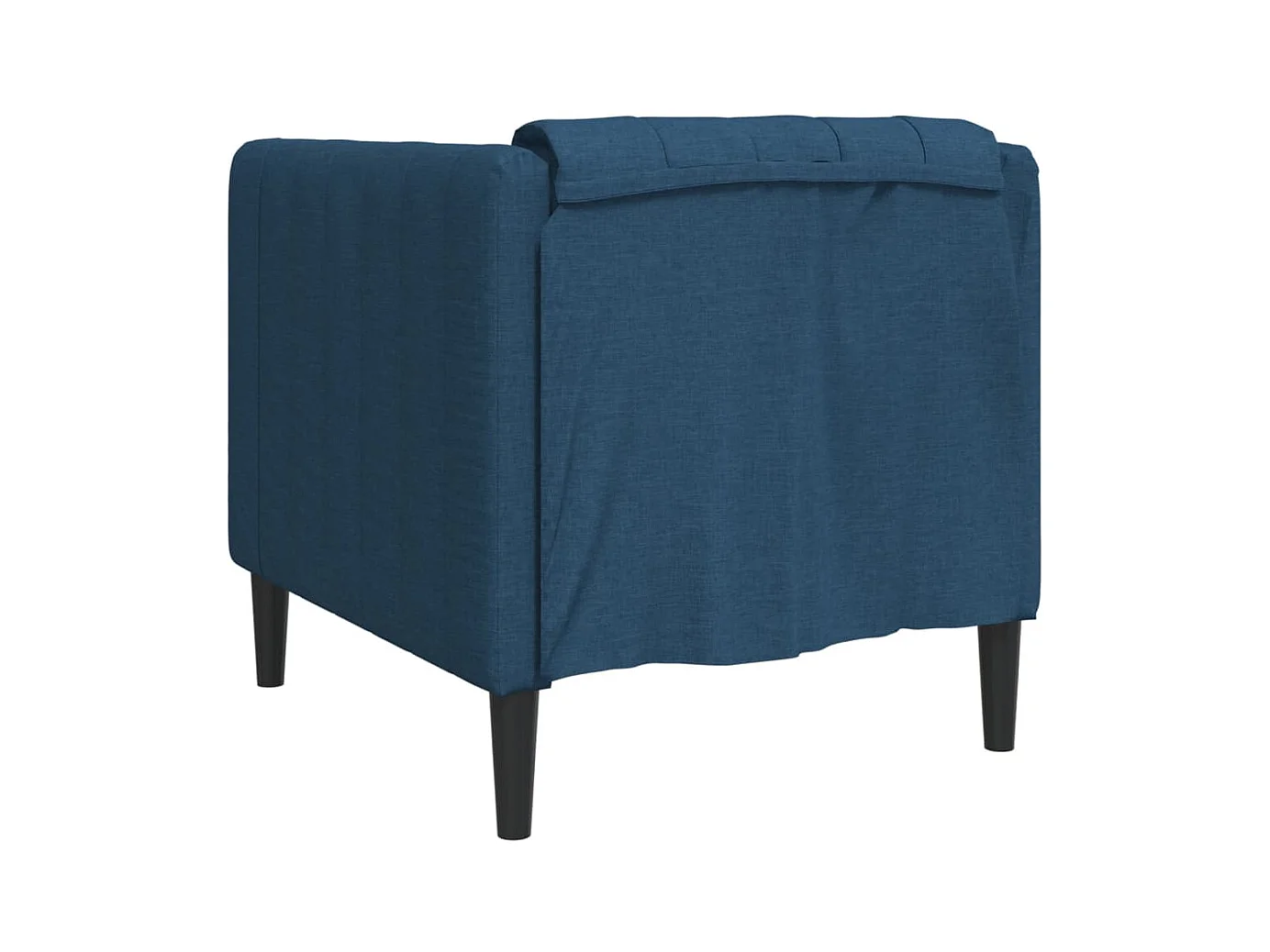 Blauwe stoffen fauteuil