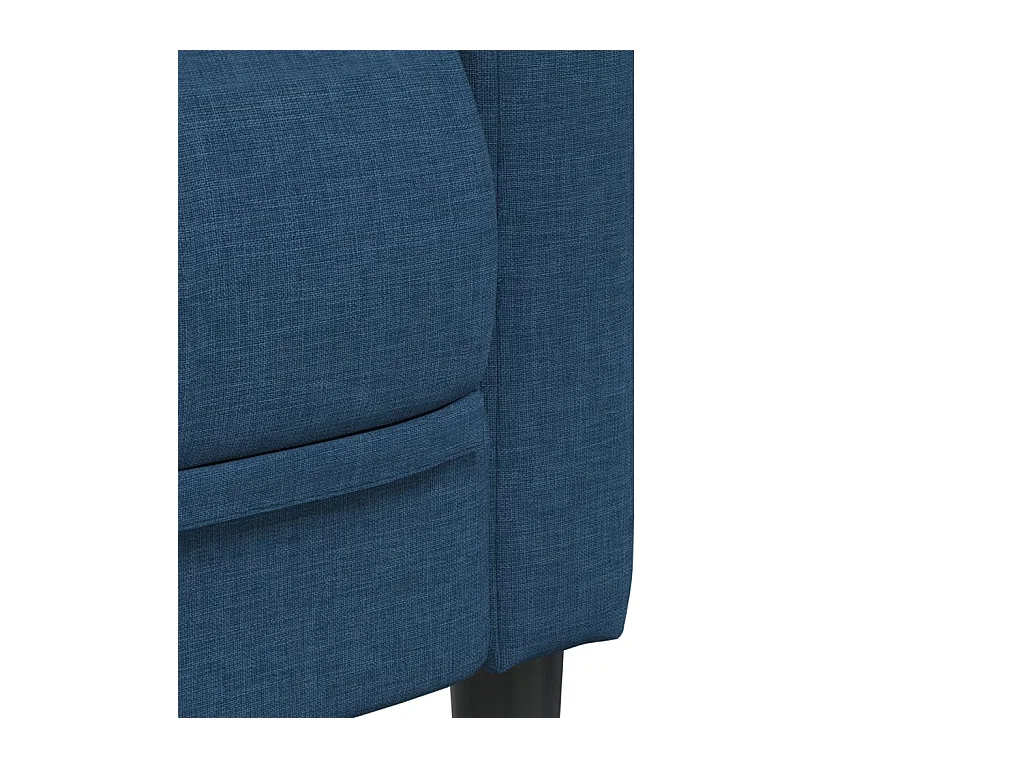 Blauwe stoffen fauteuil