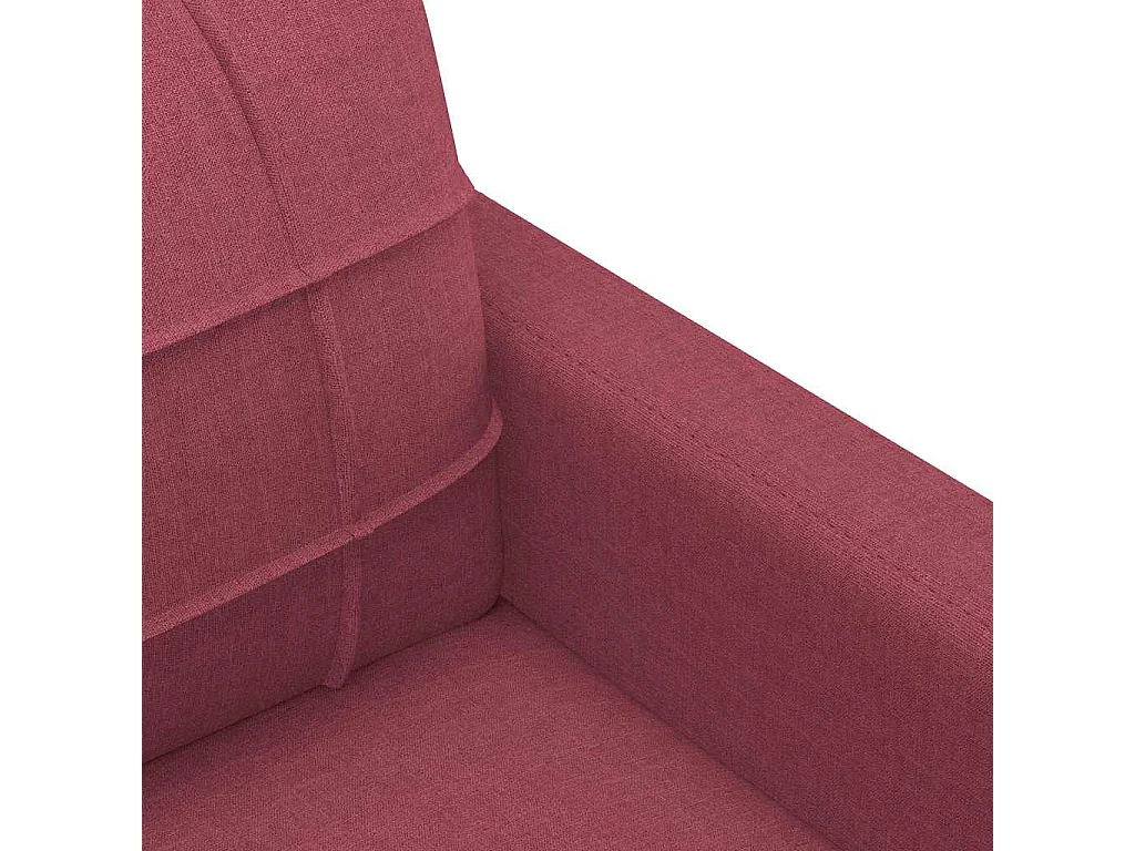 Divano 2 posti rosso bordeaux 140 cm Tessuto