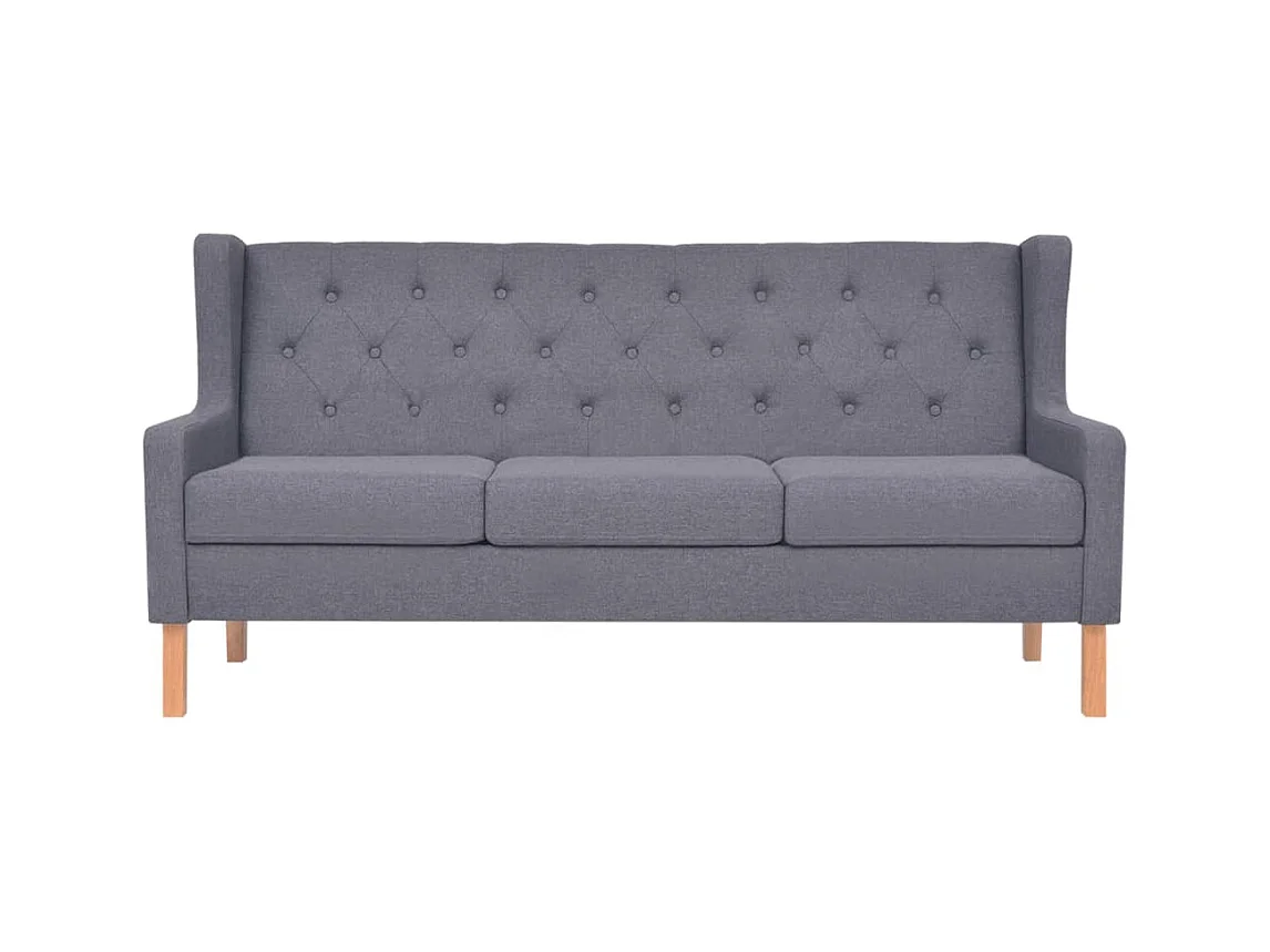 Conjunto de sofá de 2 piezas en tela gris