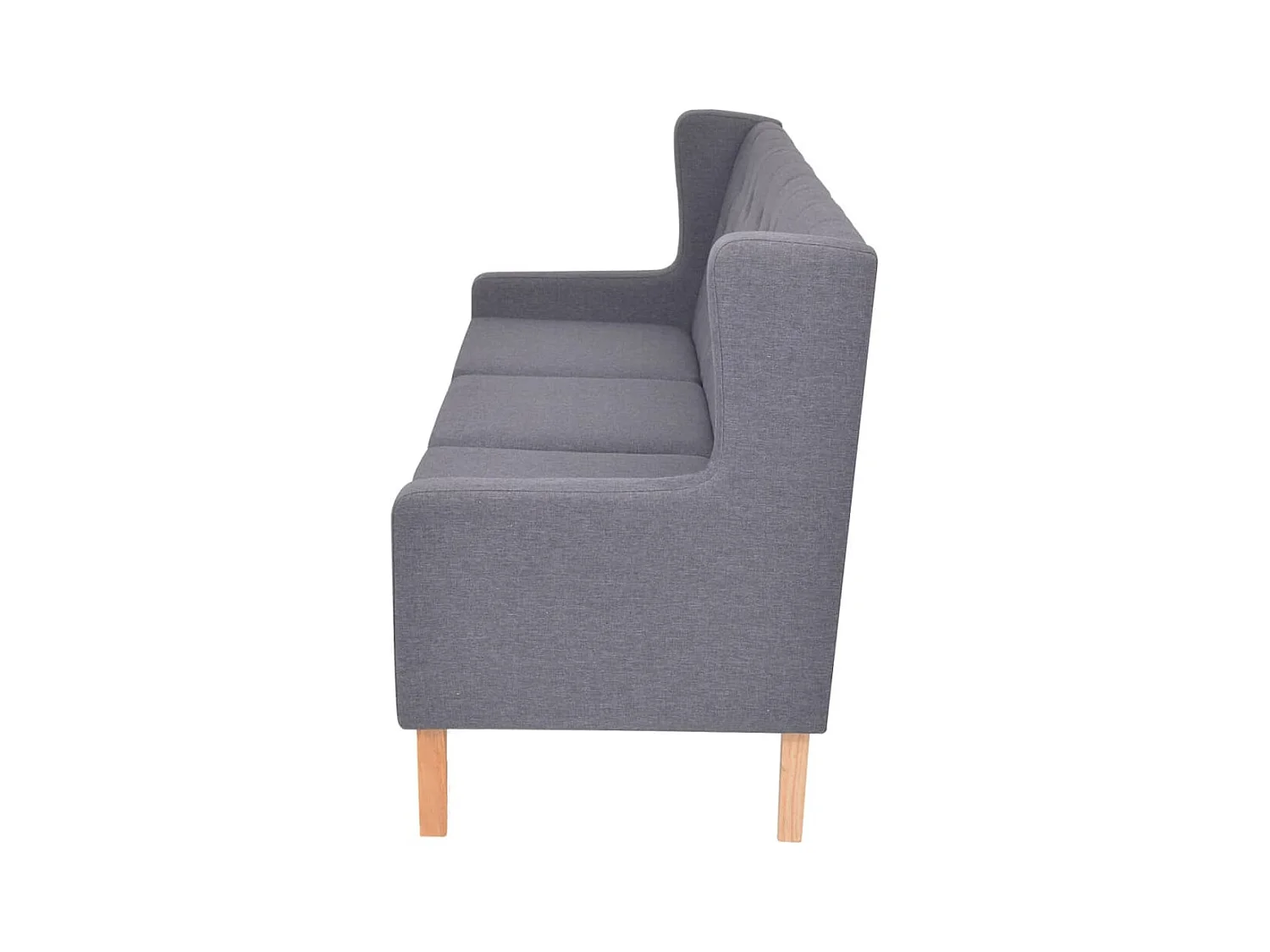 Conjunto de sofá de 2 piezas en tela gris