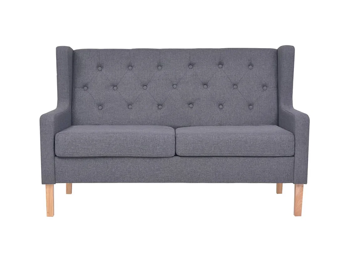 Conjunto de sofá de 2 piezas en tela gris