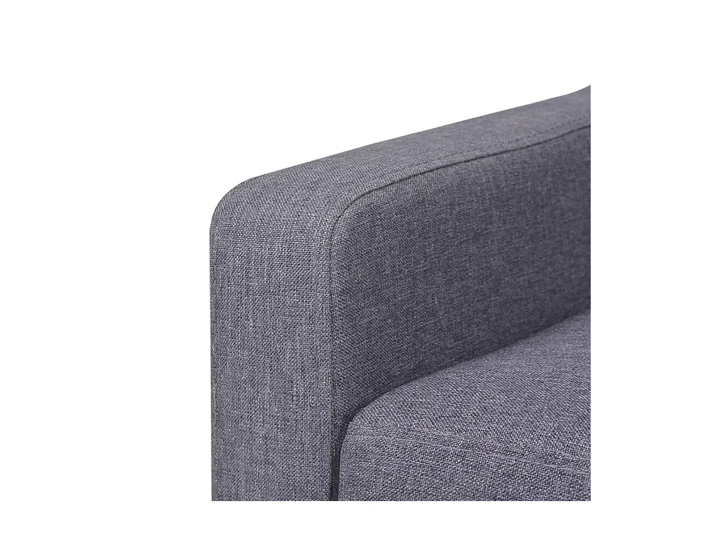 Conjunto de sofá de 2 piezas en tela gris