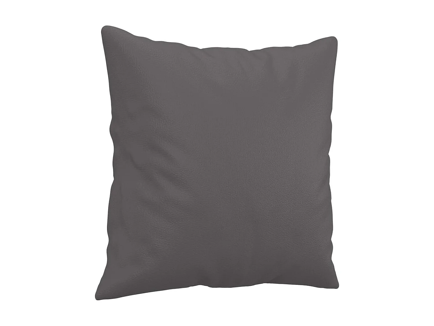 Conjunto de sofá de 3 piezas con cojines de piel sintética gris