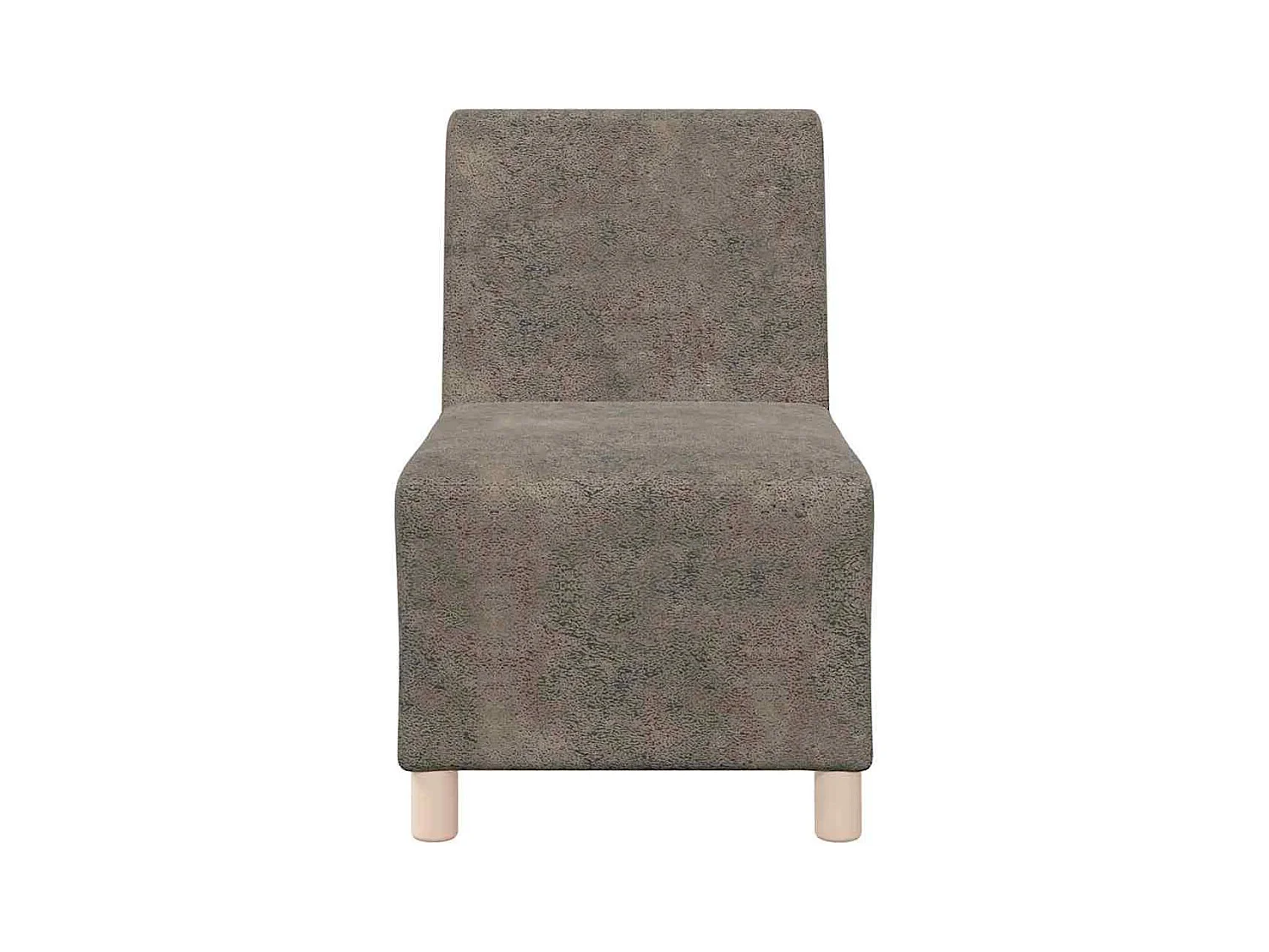 Divano componibile senza braccioli Grigio scuro 55 cm Pelle scamosciata sintetica