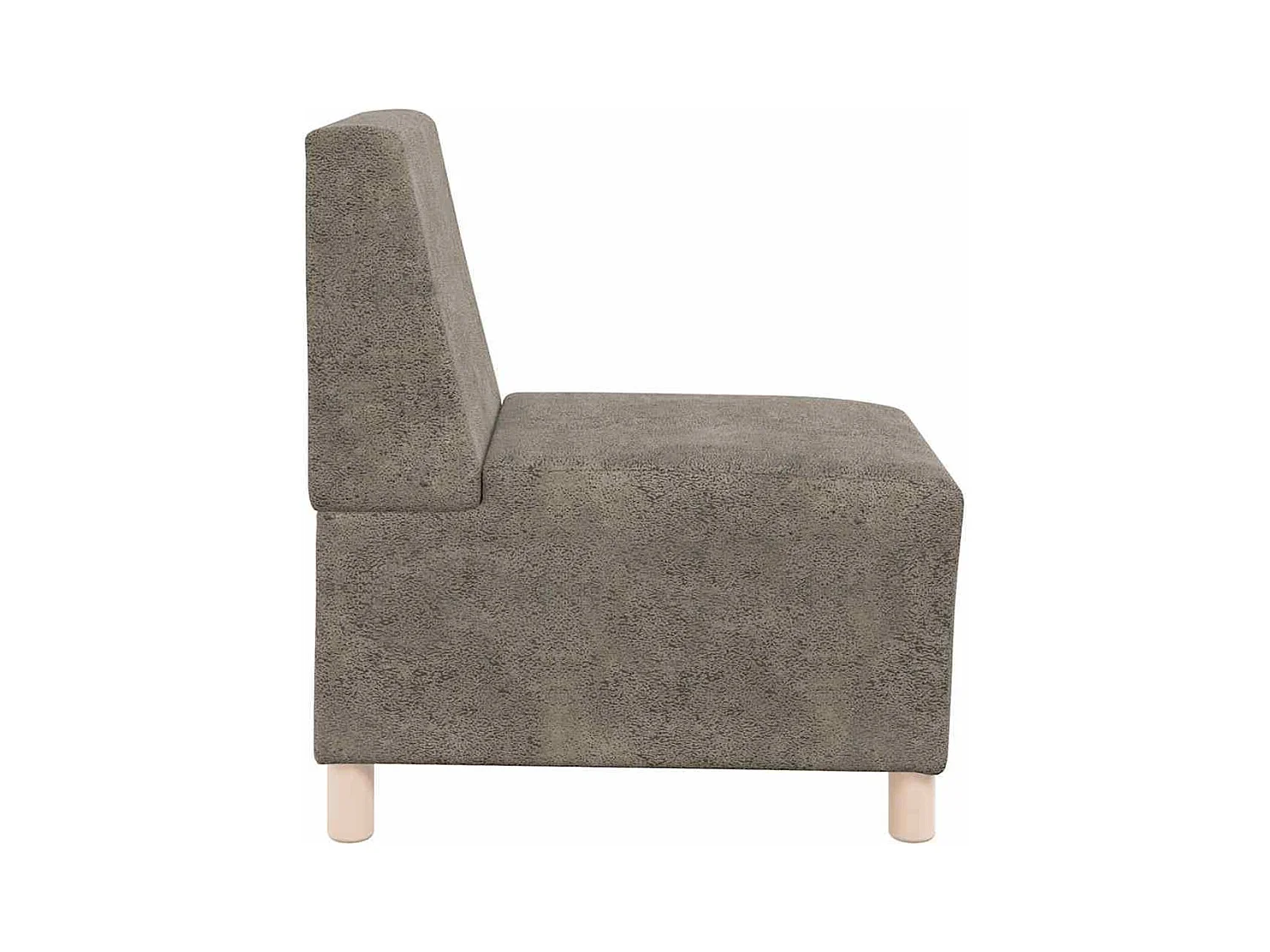 Divano componibile senza braccioli Grigio scuro 55 cm Pelle scamosciata sintetica