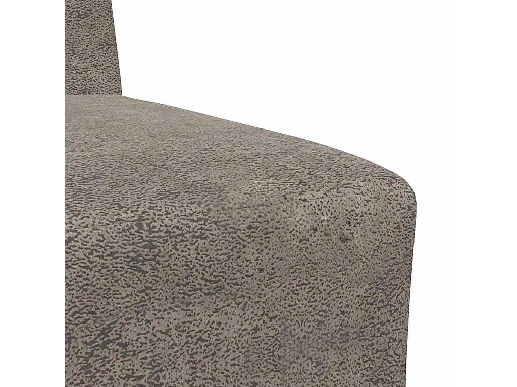 Divano componibile senza braccioli Grigio scuro 55 cm Pelle scamosciata sintetica