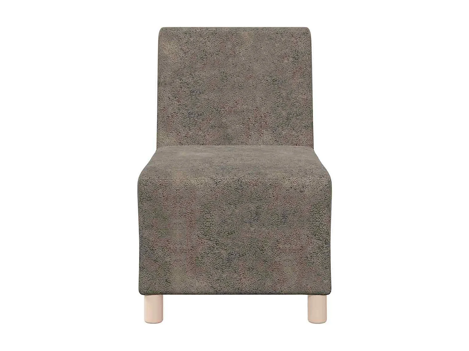 Divano componibile senza braccioli Grigio scuro 55 cm Pelle scamosciata sintetica