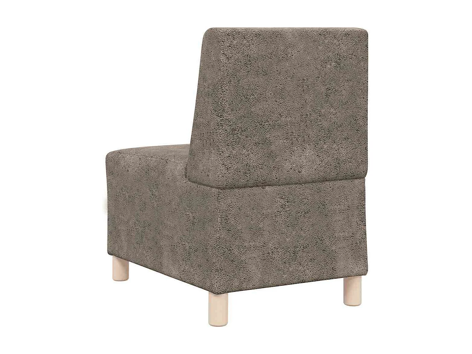 Divano componibile senza braccioli Grigio scuro 55 cm Pelle scamosciata sintetica