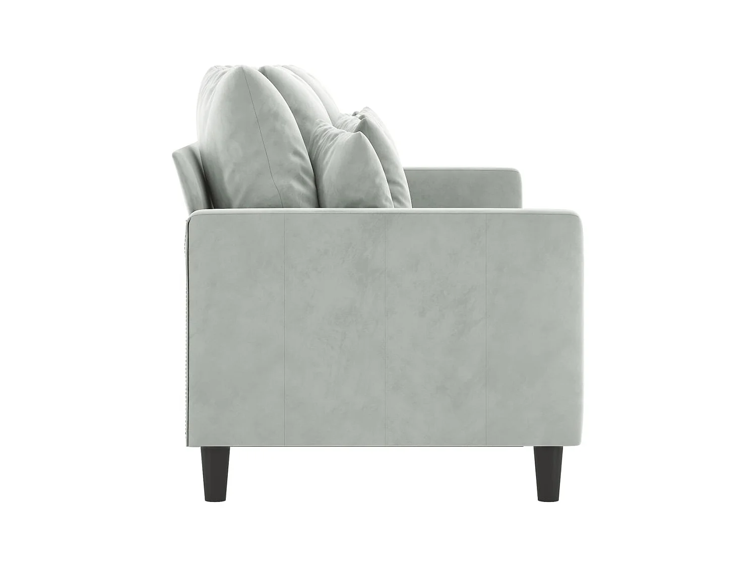 Canapé à 3 places Gris clair 180 cm Velours