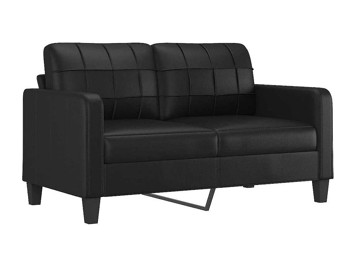 2-zitsbank Zwart 140 cm Kunstleer