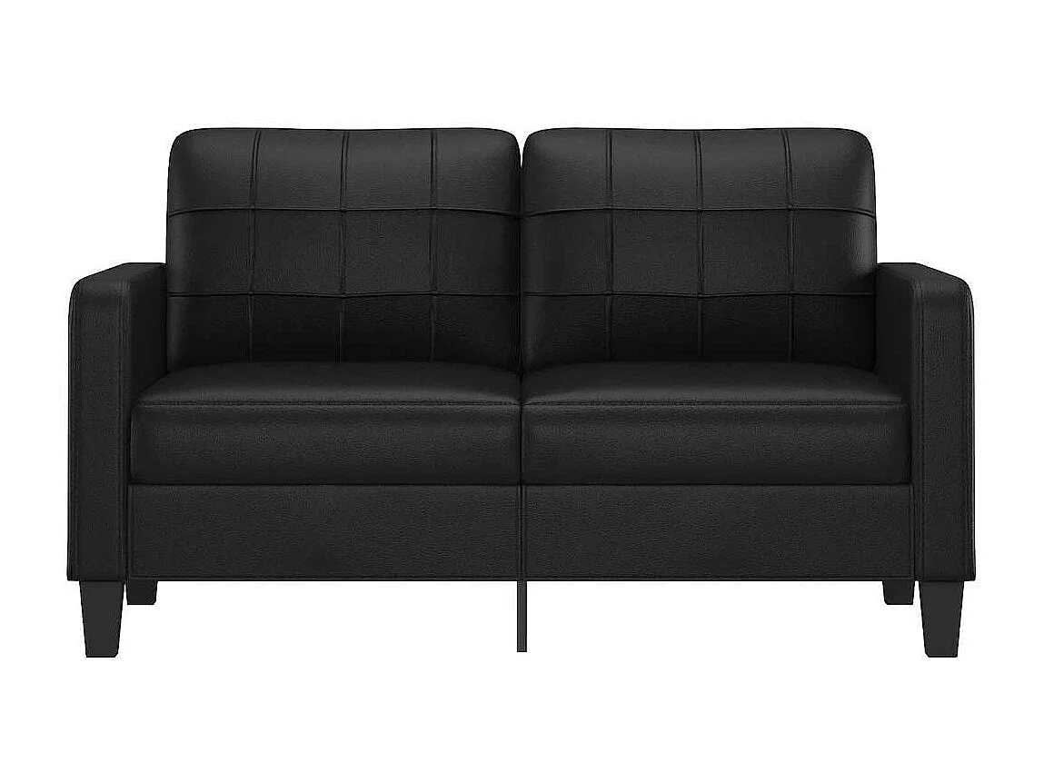 2-zitsbank Zwart 140 cm Kunstleer