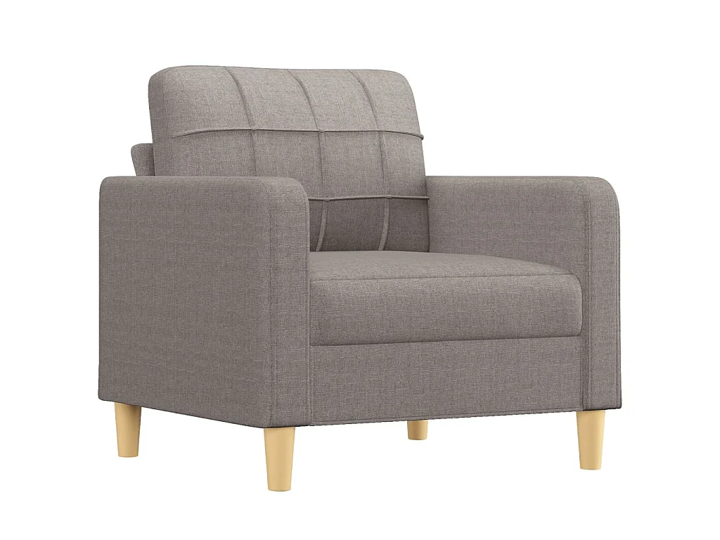 Fauteuil avec repose-pied Taupe 60 cm Tissu