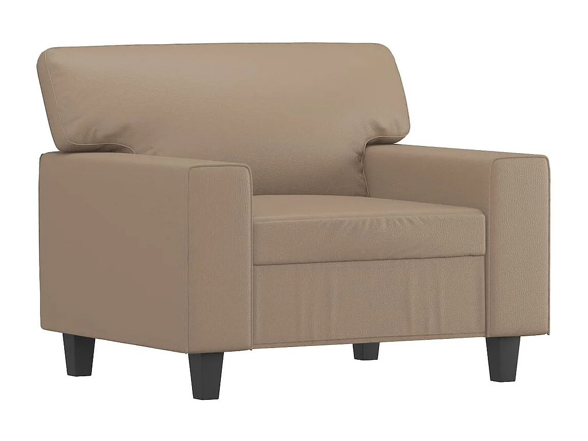Sillón con reposapiés Cappuccino 60 cm Piel sintética