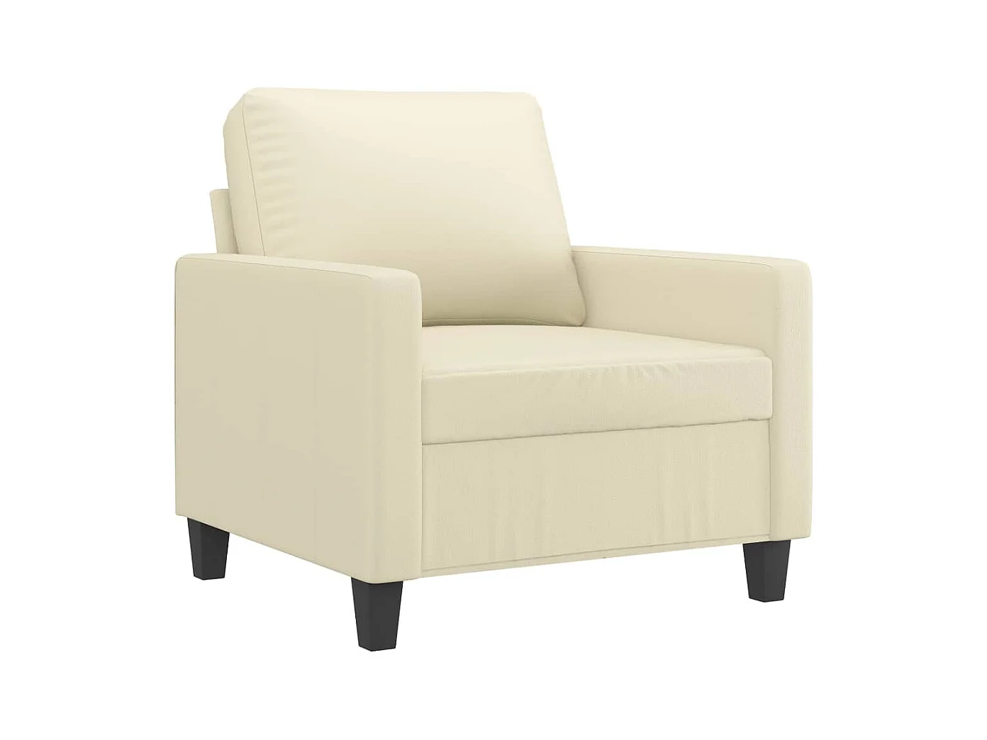 Crèmekleurige fauteuil 60 cm kunstleer