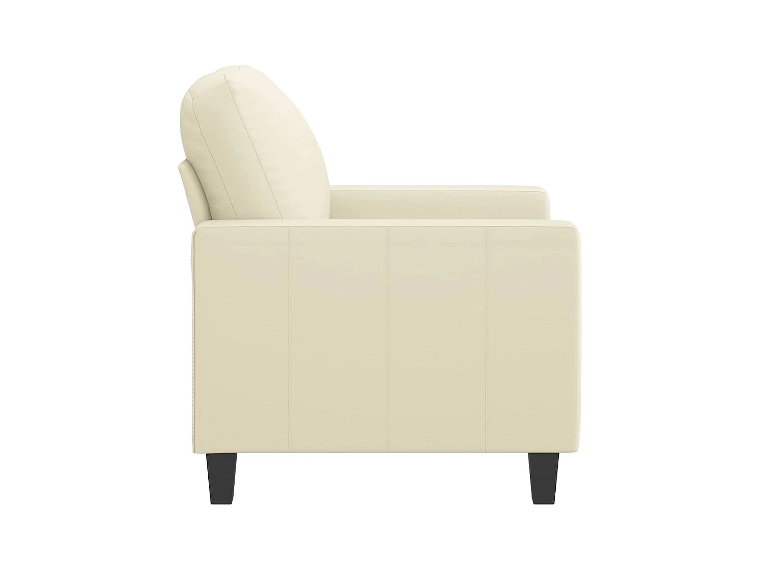 Crèmekleurige fauteuil 60 cm kunstleer