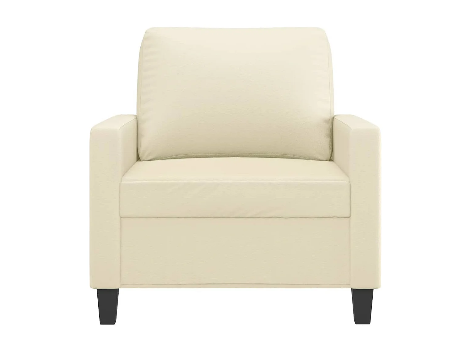 Fauteuil Crème 60 cm Similicuir