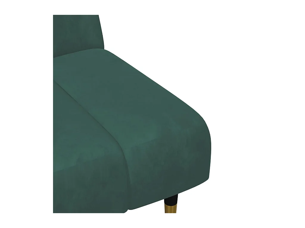 Conjunto de sofá de 2 piezas de terciopelo verde oscuro