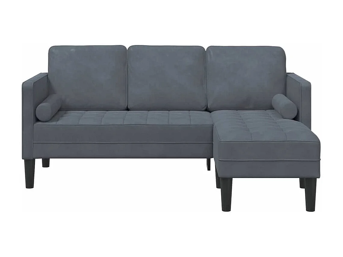 Ensemble de Canapés Gris foncé 173 x 131 x 67 cm Velours