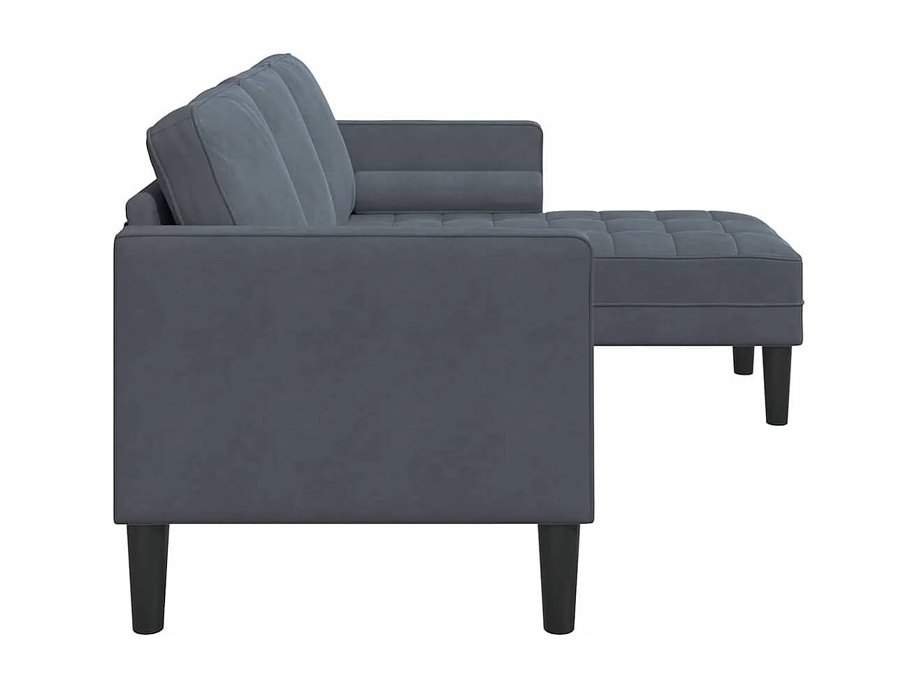 Ensemble de Canapés Gris foncé 173 x 131 x 67 cm Velours