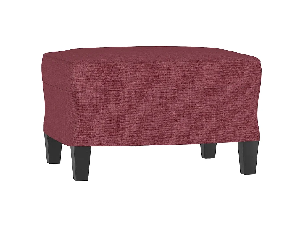 Sessel mit Fußstütze Burgunderrot 60 cm Stoff