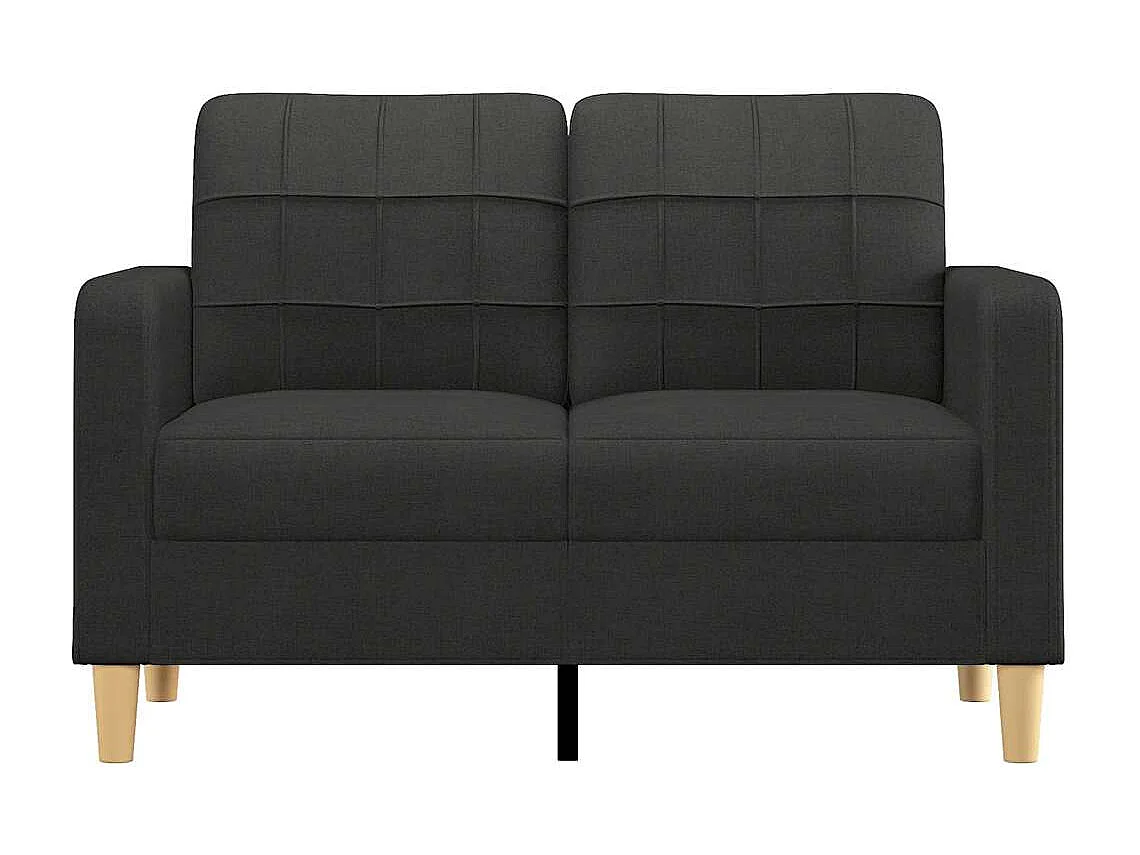 Sofá 2 plazas Tela Negro 120 cm