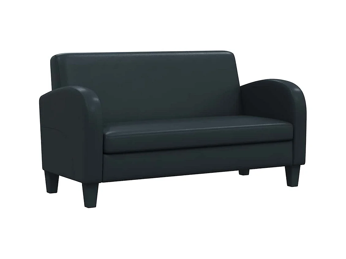 2-zitsbank in zwart kunstleer