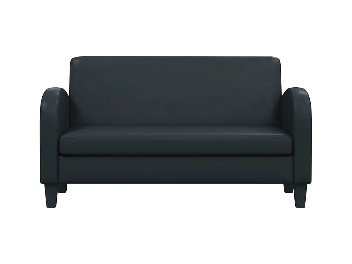 2-zitsbank in zwart kunstleer