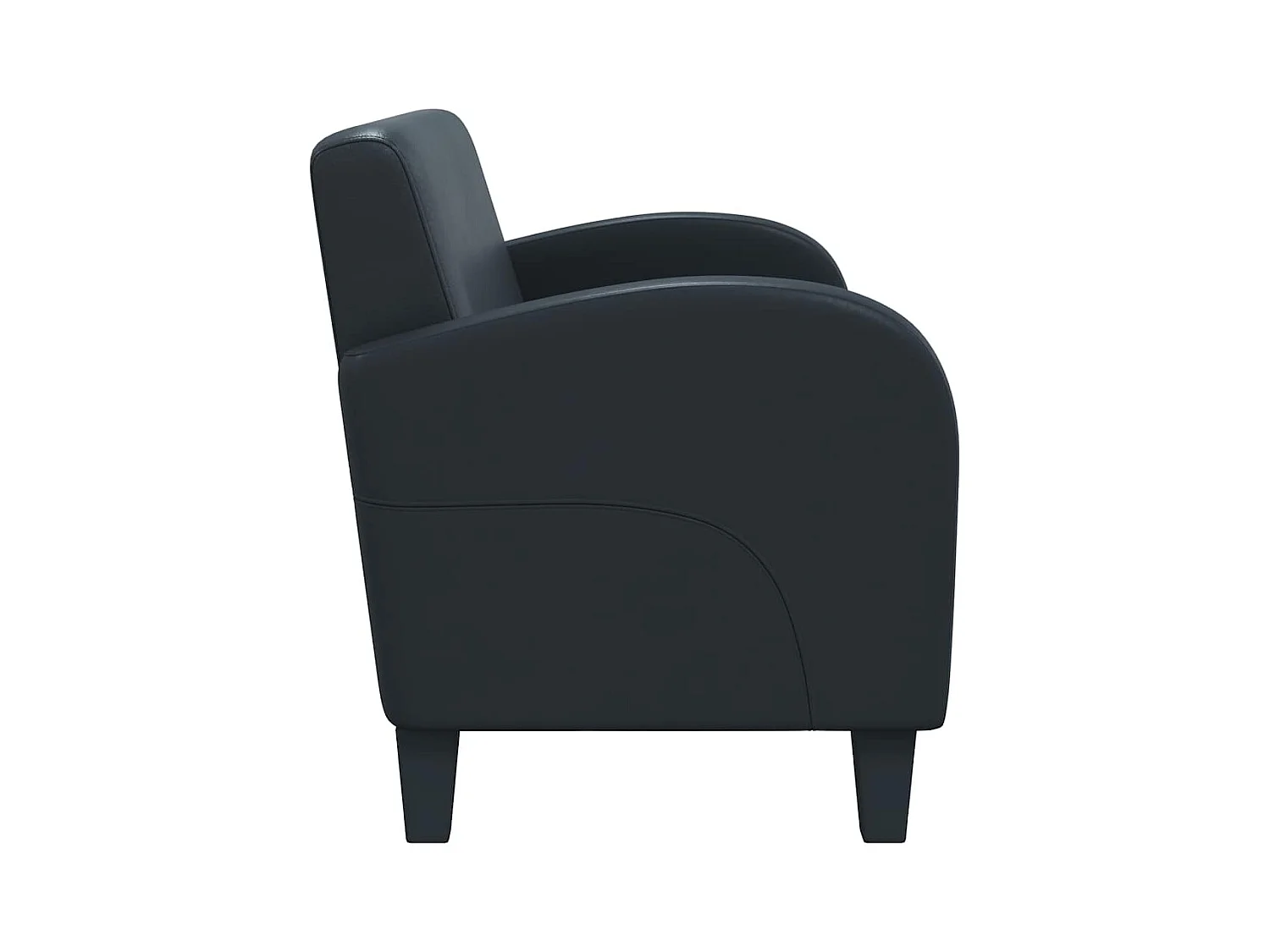 2-zitsbank in zwart kunstleer