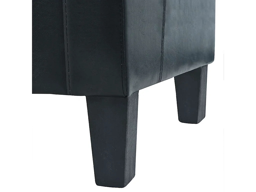 2-zitsbank in zwart kunstleer