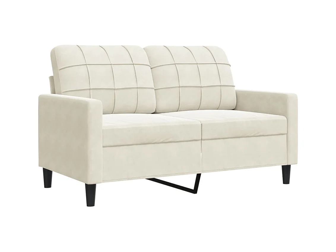 2-zitsbank Crème 120 cm Fluweel