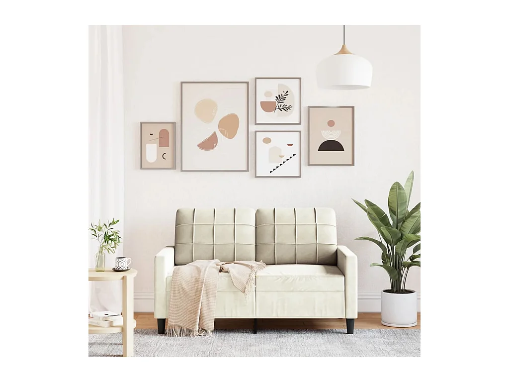 2-zitsbank Crème 120 cm Fluweel