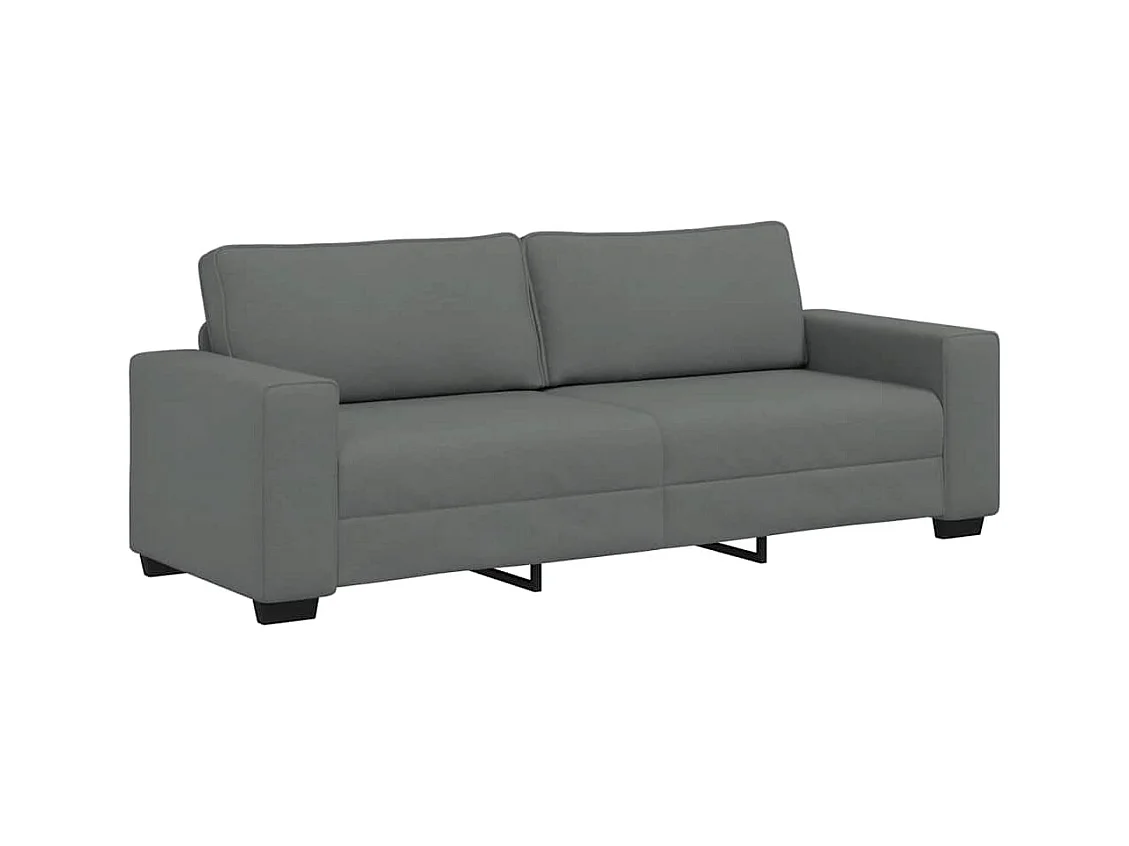 Divano 3 posti grigio scuro tessuto 180 cm
